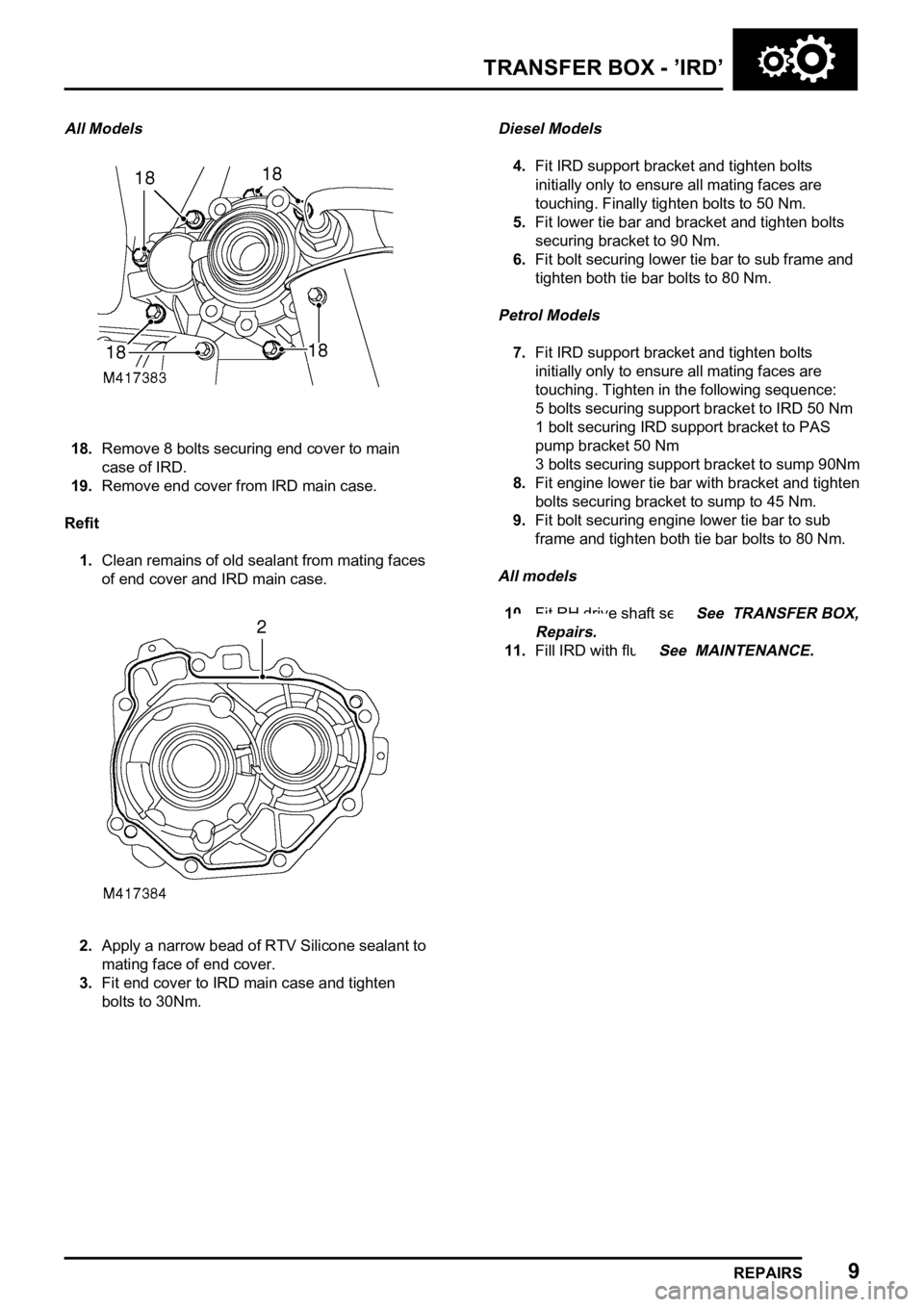 LAND ROVER FREELANDER 1998 Workshop Manual
LAND ROVER FREELANDER 1998 Workshop Manual

