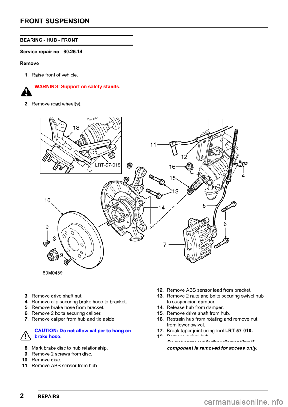 LAND ROVER FREELANDER 1998 Workshop Manual
LAND ROVER FREELANDER 1998 Workshop Manual
