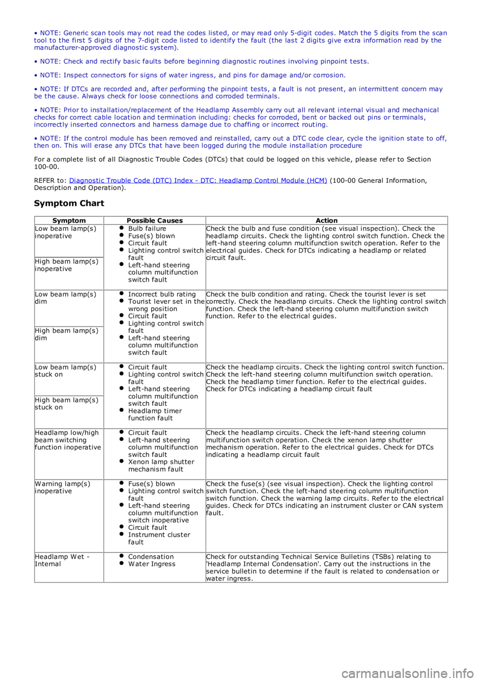 LAND ROVER FRELANDER 2 2006  Repair Manual • NOTE: Generic scan t ool s  may not  read the codes li st ed, or may read only 5-digi t codes . Match t he 5 digi ts  from t he s cant ool  t o t he fi rs t  5 di gi ts  of the 7-digit  code li s 