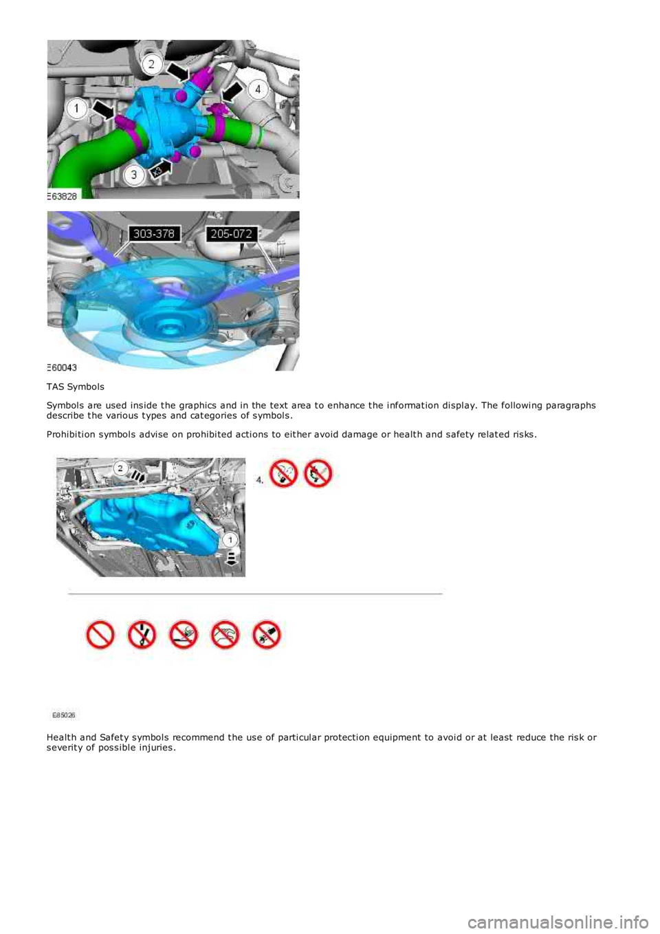LAND ROVER FRELANDER 2 2006 Repair Manual TAS Symbols
Symbol s are used ins ide t he graphics and in the text area t o enhance t he i nformat ion di spl ay. The followi ng paragraphs
describe t he various t ypes and cat egories of s ymb LAND ROVER FRELANDER 2 2006 Repair Manual TAS Symbols
Symbol s are used ins ide t he graphics and in the text area t o enhance t he i nformat ion di spl ay. The followi ng paragraphs
describe t he various t ypes and cat egories of s ymb
