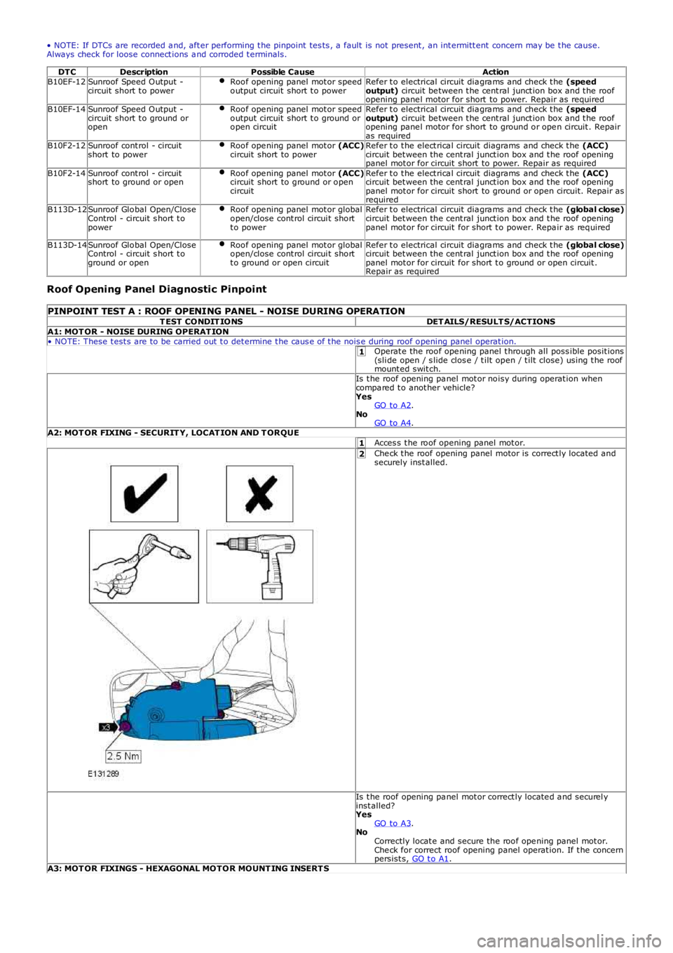 LAND ROVER FRELANDER 2 2006 Repair Manual 1
12
• NOTE: If DTCs are recorded a nd, aft er performing t he pinpoint tes ts , a fault is not present , an int ermitt ent concern may be t he cause.Always check for loose connect ions a nd co LAND ROVER FRELANDER 2 2006 Repair Manual 1
12
• NOTE: If DTCs are recorded a nd, aft er performing t he pinpoint tes ts , a fault is not present , an int ermitt ent concern may be t he cause.Always check for loose connect ions a nd co