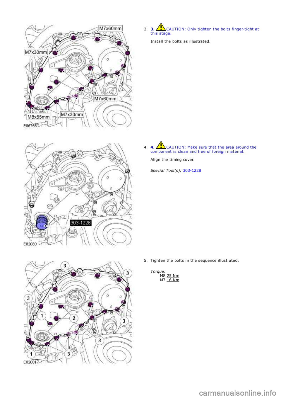 LAND ROVER FRELANDER 2 2006  Repair Manual 3.  CAUTION: Only ti ght en t he bolt s fi nger-t ight  at
t his  s t age.
Inst all  t he bol ts  as il lus trated.
3. 4.  CAUTION: Make s ure that the area around t he
component  i s cl ean and free 