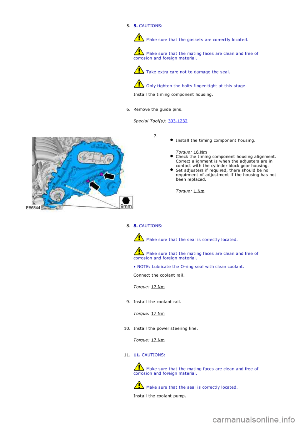 LAND ROVER FRELANDER 2 2006 Repair Manual 5.
CAUTIONS: Make s ure that t he gaskets are correct ly locat ed.
Make s ure that t he mat ing faces are clean and free of
corros i on and forei gn mat erial . Take extra care not t o damage LAND ROVER FRELANDER 2 2006 Repair Manual 5.
CAUTIONS: Make s ure that t he gaskets are correct ly locat ed.
Make s ure that t he mat ing faces are clean and free of
corros i on and forei gn mat erial . Take extra care not t o damage