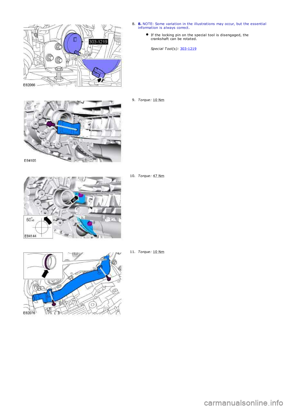 LAND ROVER FRELANDER 2 2006  Repair Manual 8. 
NOTE: Some varia t ion in t he  illust rat ions  may occur, but  t he e ss ent ia l
inf orma t ion  is a lways  correct .
If t he  locking pin on t he s pe cia l t ool is dis engage d, t he
cranks
