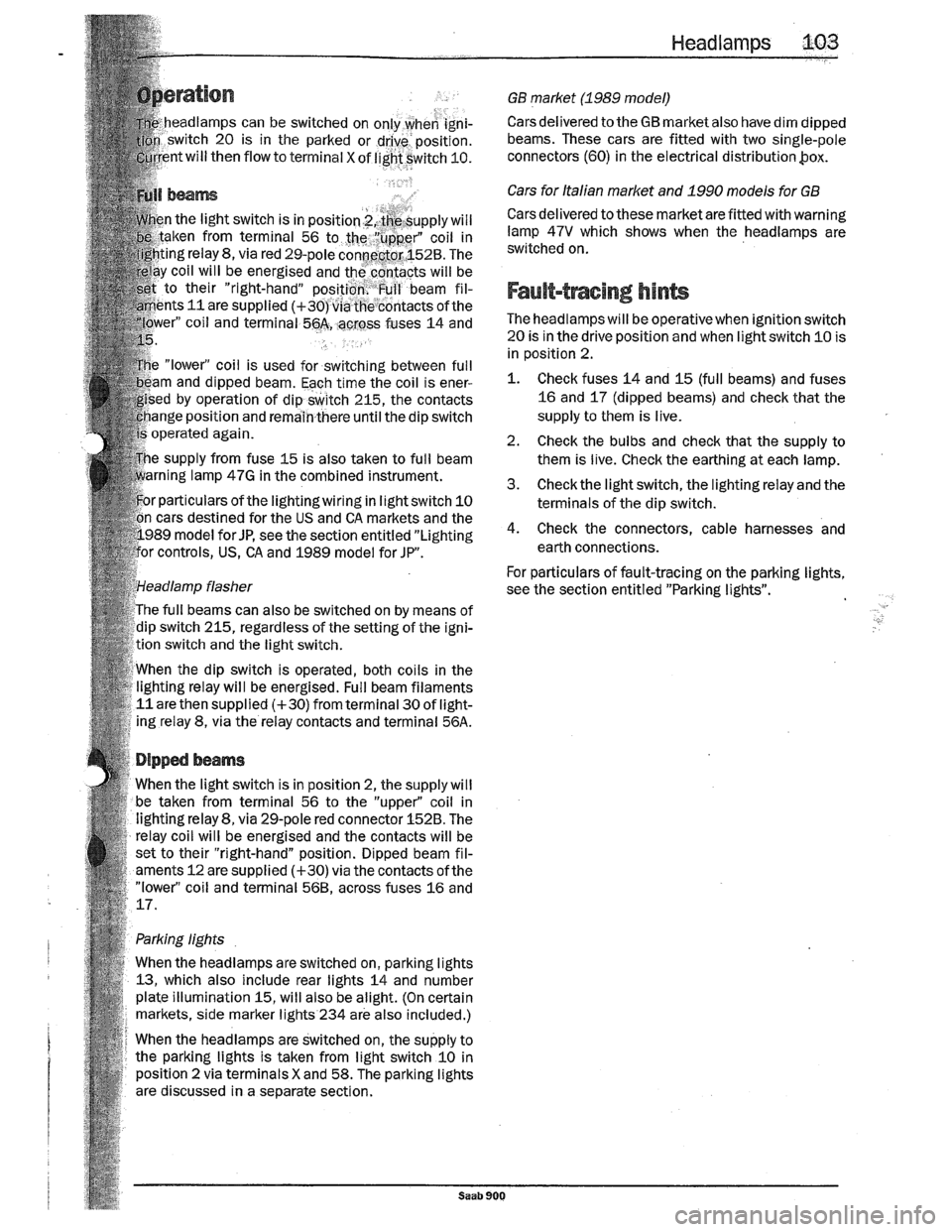 SAAB 900 1989  Service Manual Downloaded from www.Manualslib.com manuals search engine   
