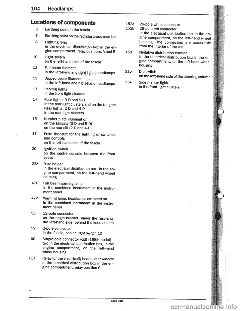 SAAB 900 1989  Service Manual Downloaded from www.Manualslib.com manuals search engine   
