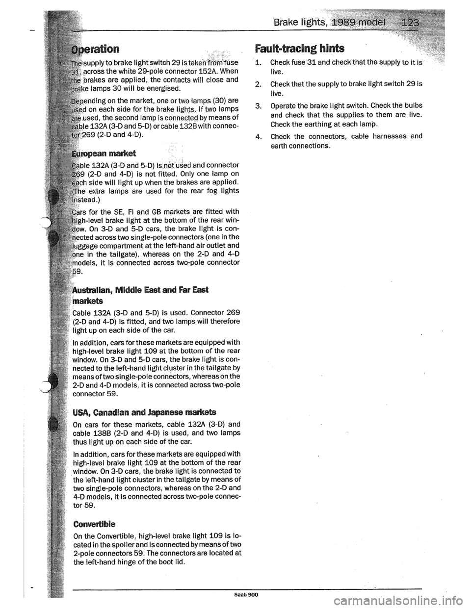 SAAB 900 1989  Service Manual Downloaded from www.Manualslib.com manuals search engine   