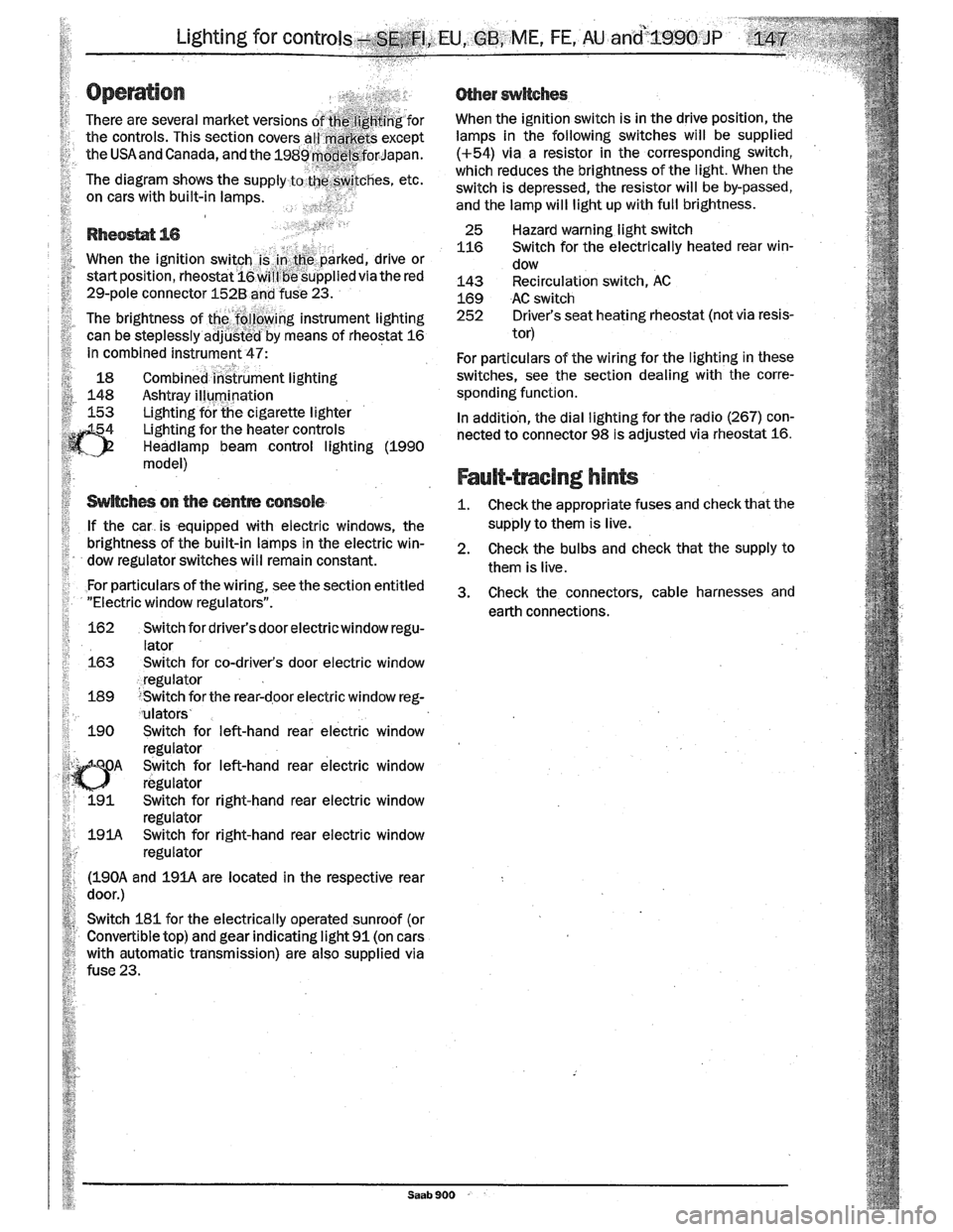 SAAB 900 1989  Service Manual Downloaded from www.Manualslib.com manuals search engine   