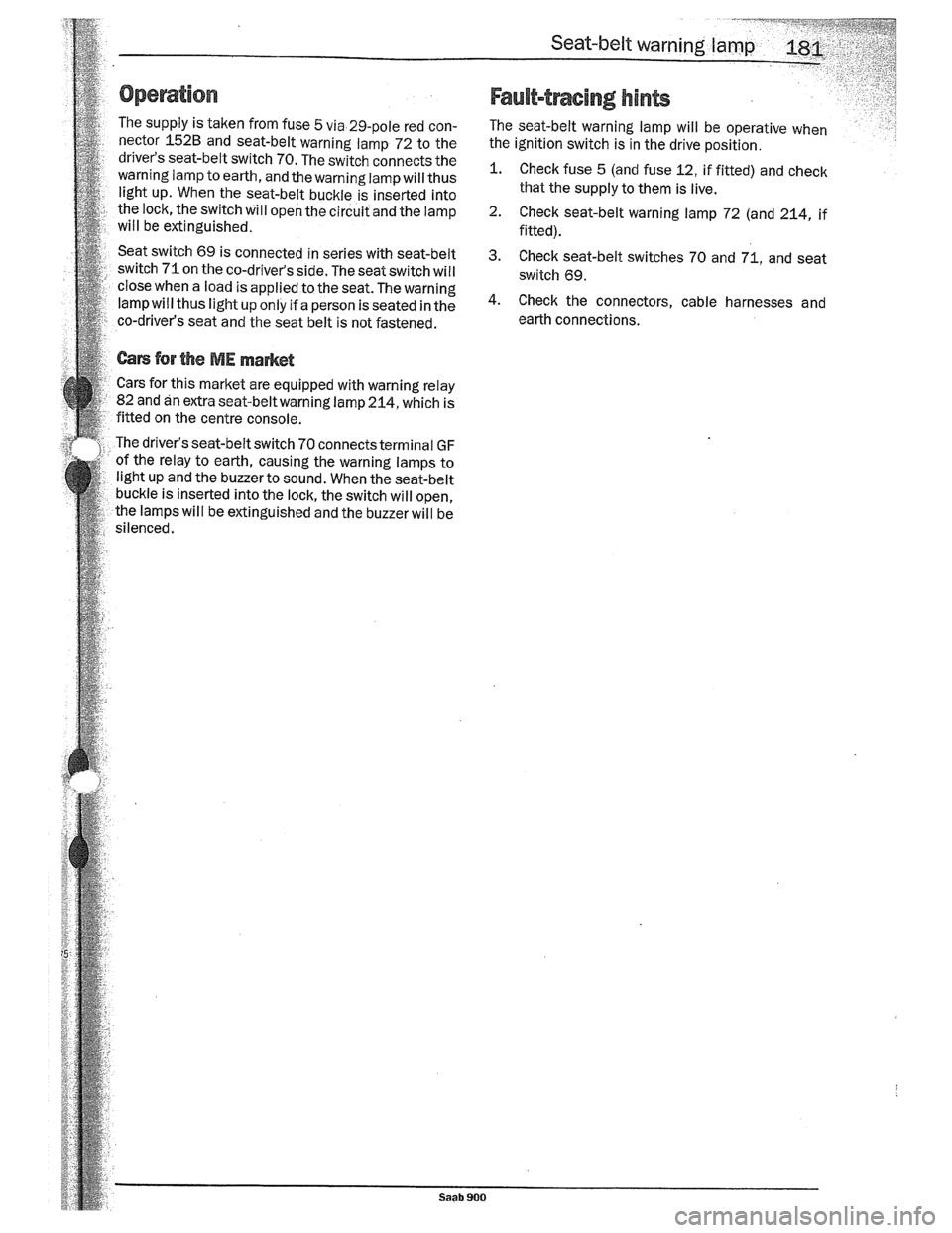 SAAB 900 1989  Service Manual Downloaded from www.Manualslib.com manuals search engine   