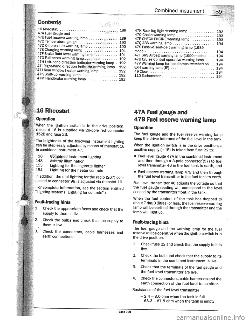 SAAB 900 1989  Service Manual Downloaded from www.Manualslib.com manuals search engine   