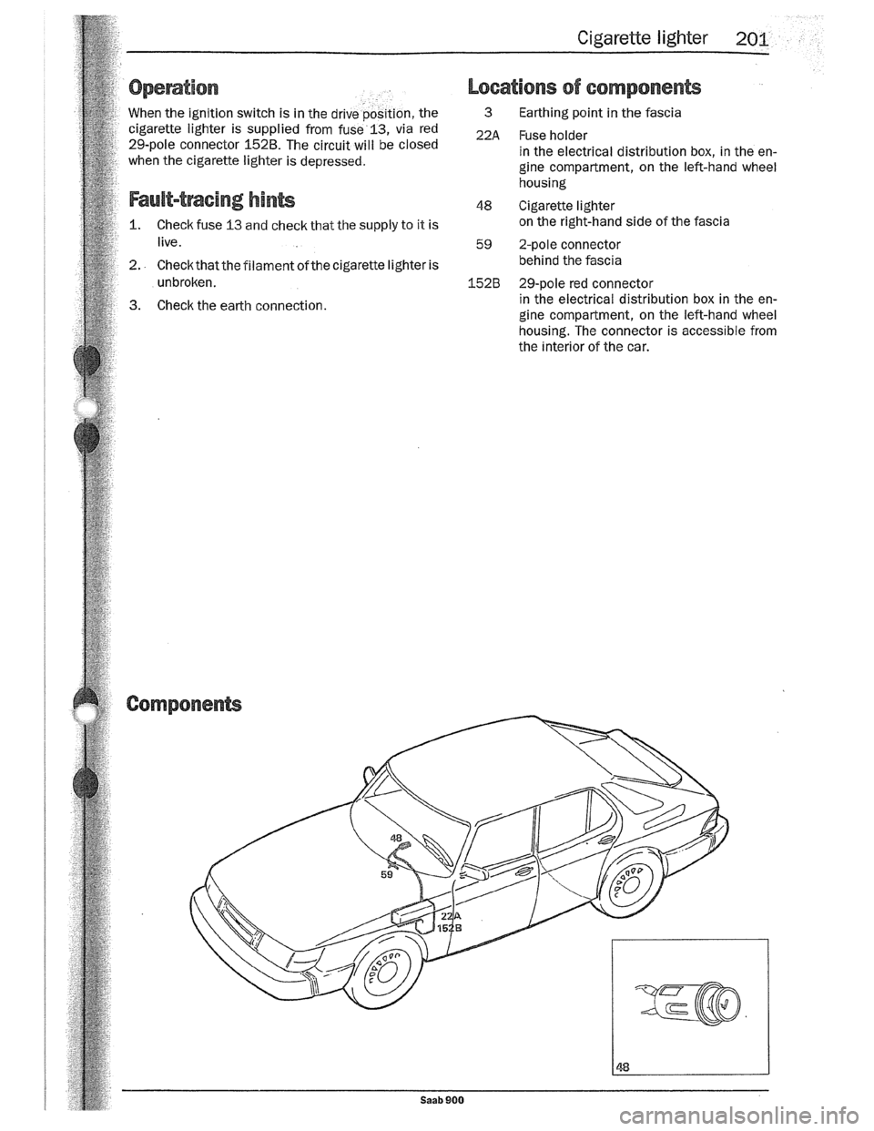 SAAB 900 1989  Service Manual Downloaded from www.Manualslib.com manuals search engine   
