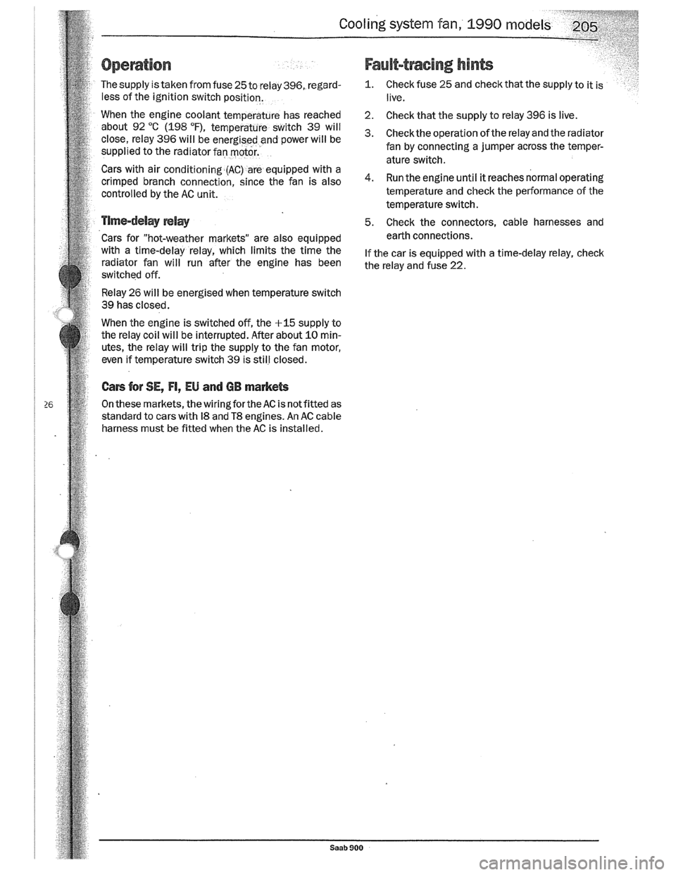 SAAB 900 1989  Service Manual Downloaded from www.Manualslib.com manuals search engine   
