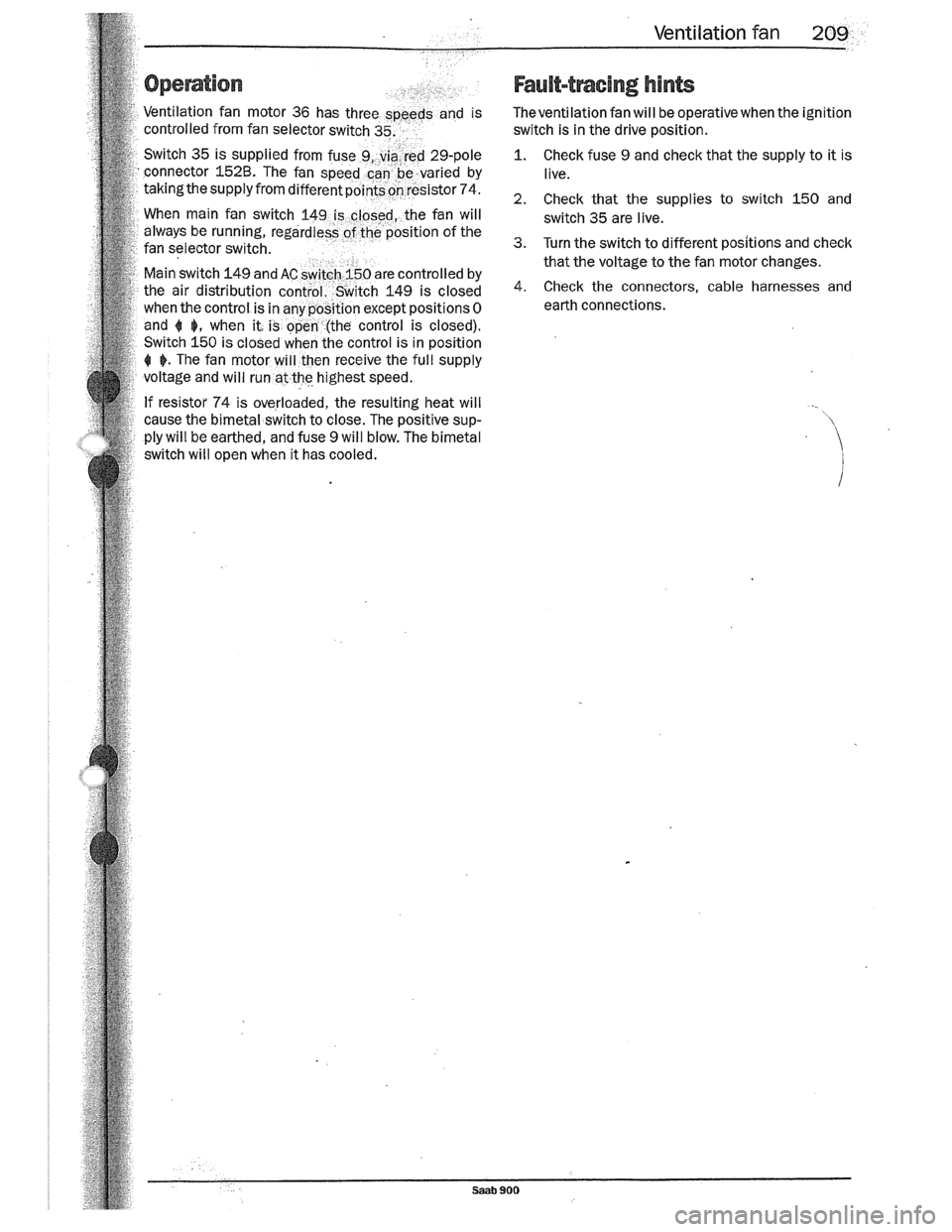SAAB 900 1989  Service Manual Downloaded from www.Manualslib.com manuals search engine   