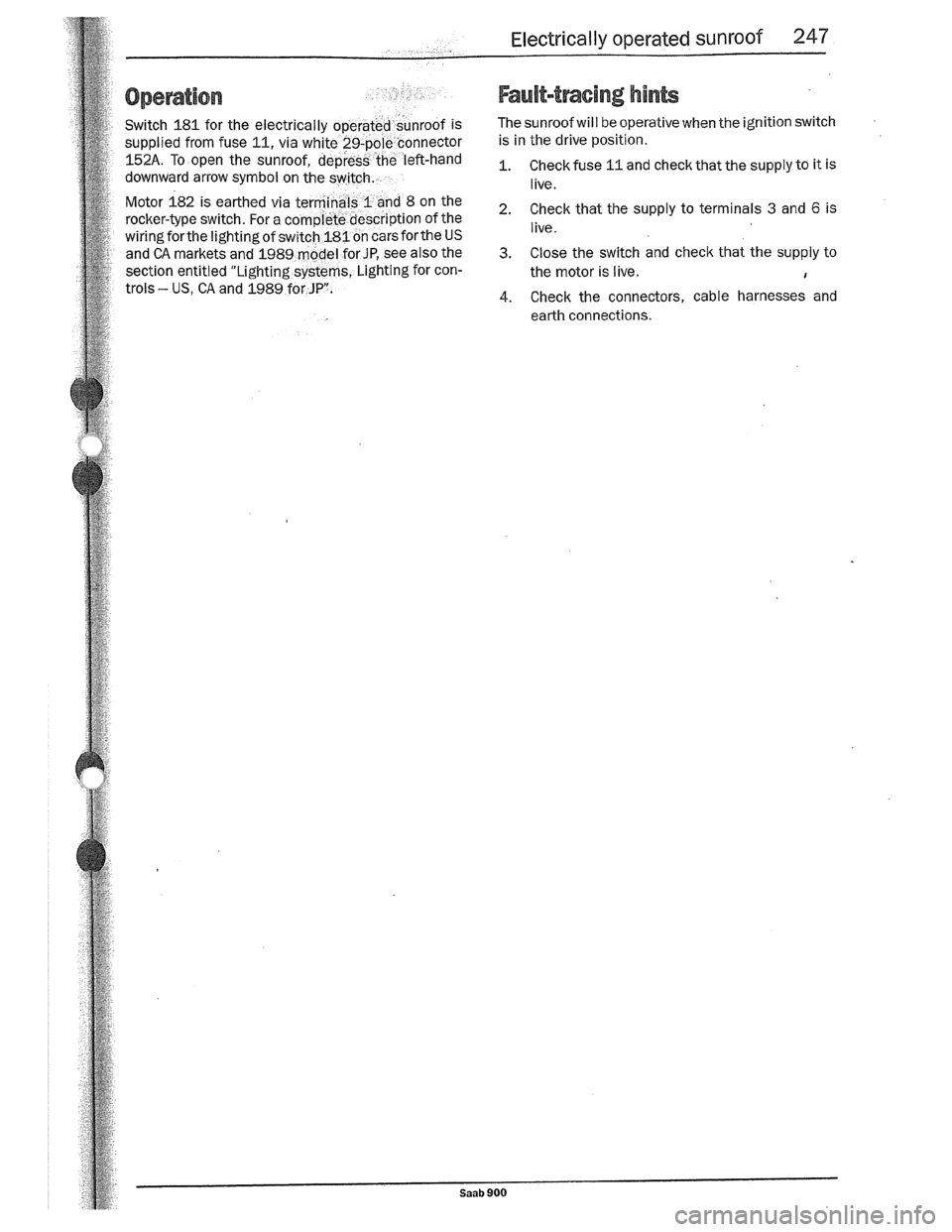 SAAB 900 1989  Service Manual Downloaded from www.Manualslib.com manuals search engine   