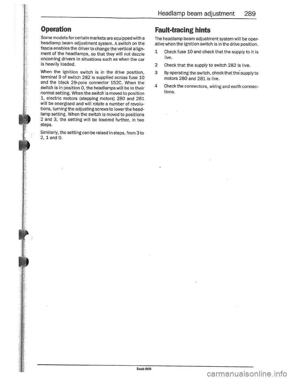 SAAB 900 1989  Service Manual Downloaded from www.Manualslib.com manuals search engine   