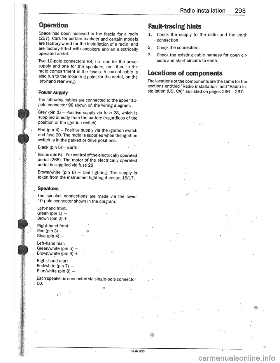 SAAB 900 1989  Service Manual Downloaded from www.Manualslib.com manuals search engine   