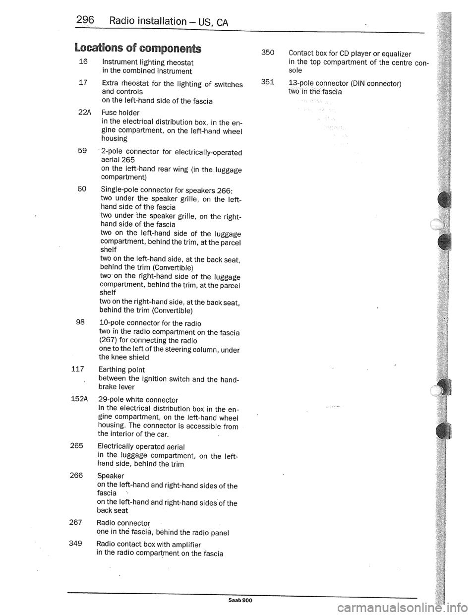 SAAB 900 1989  Service Manual Downloaded from www.Manualslib.com manuals search engine   