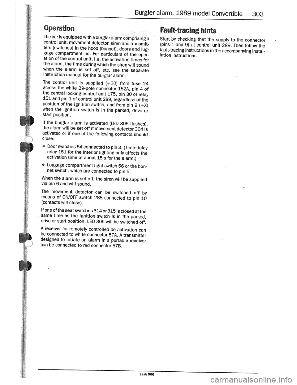 SAAB 900 1989  Service Manual Downloaded from www.Manualslib.com manuals search engine   