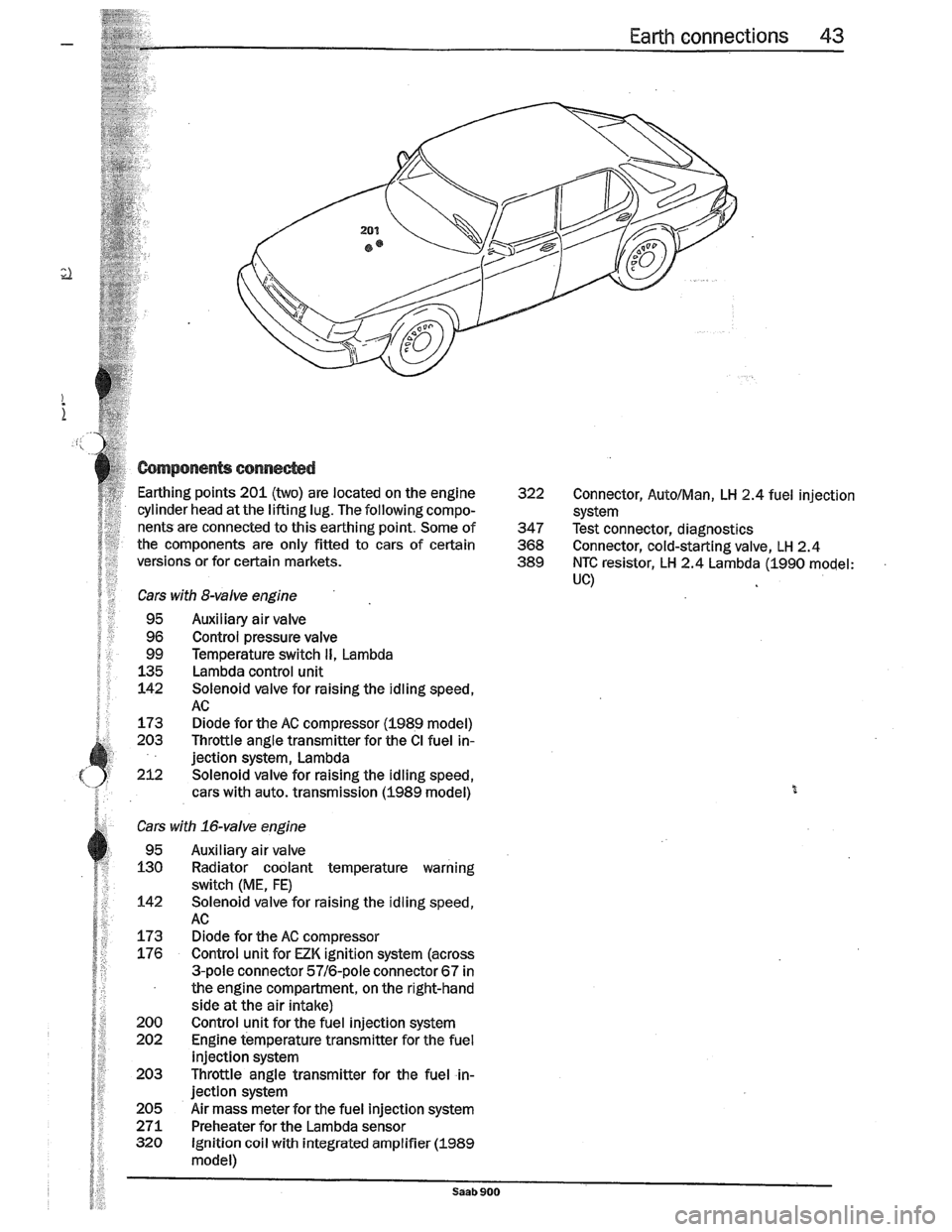 SAAB 900 1989 Workshop Manual Downloaded from www.Manualslib.com manuals search engine SAAB 900 1989 Workshop Manual Downloaded from www.Manualslib.com manuals search engine