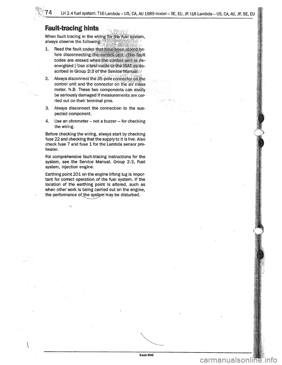SAAB 900 1989 Manual PDF Downloaded from www.Manualslib.com manuals search engine SAAB 900 1989 Manual PDF Downloaded from www.Manualslib.com manuals search engine