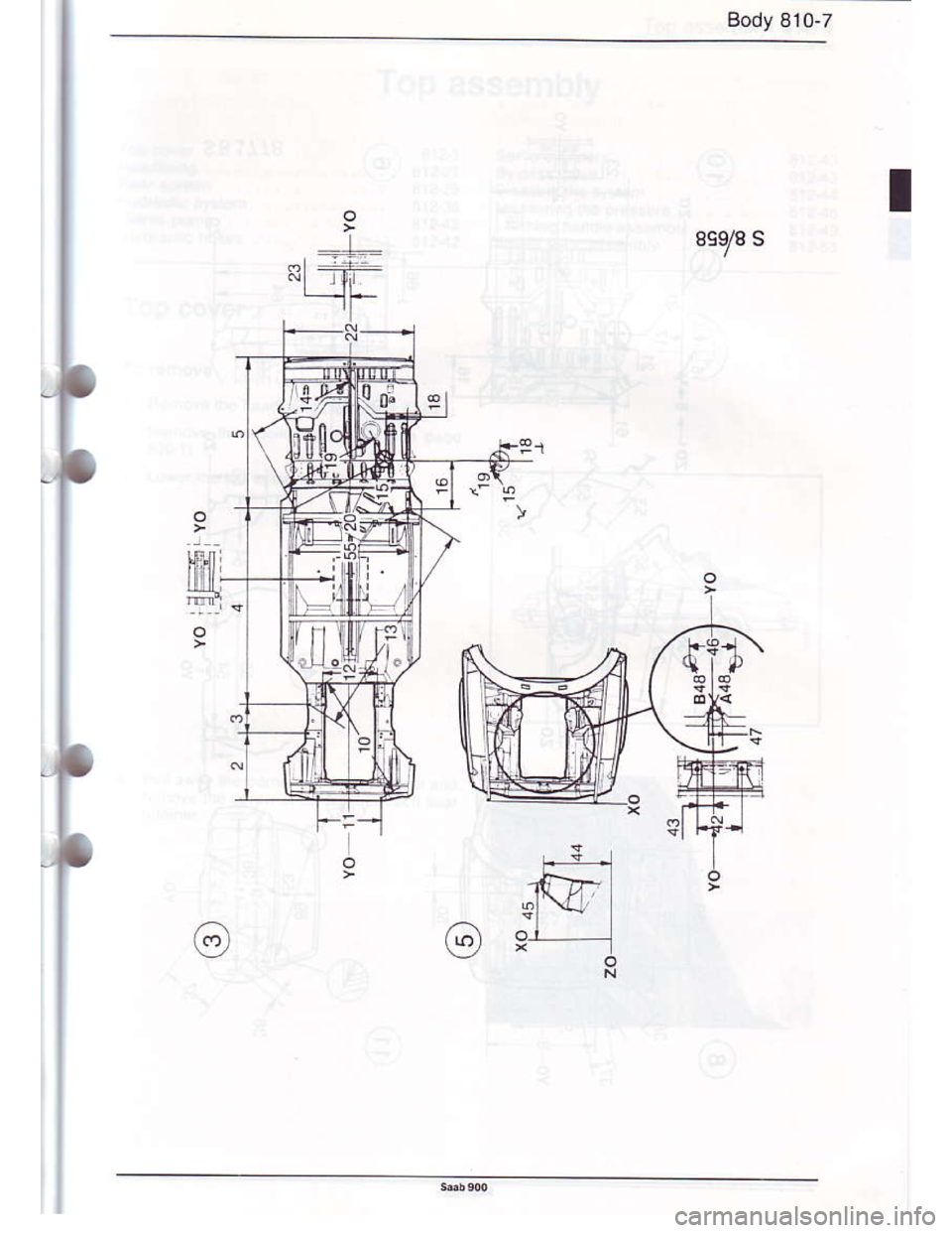 SAAB 900 1986 Owners Manual Downloaded from www.Manualslib.com manuals search engine Body 8l0-7
8s78 s  