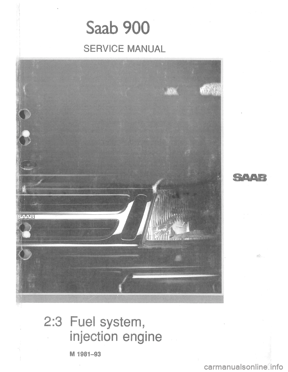 SAAB 900 1981  Service Manual 