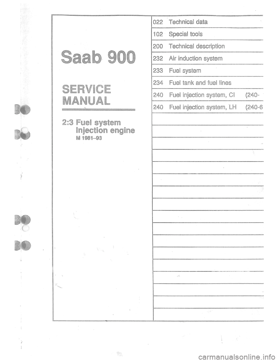 SAAB 900 1981  Service Manual Downloaded from www.Manualslib.com manuals search engine   