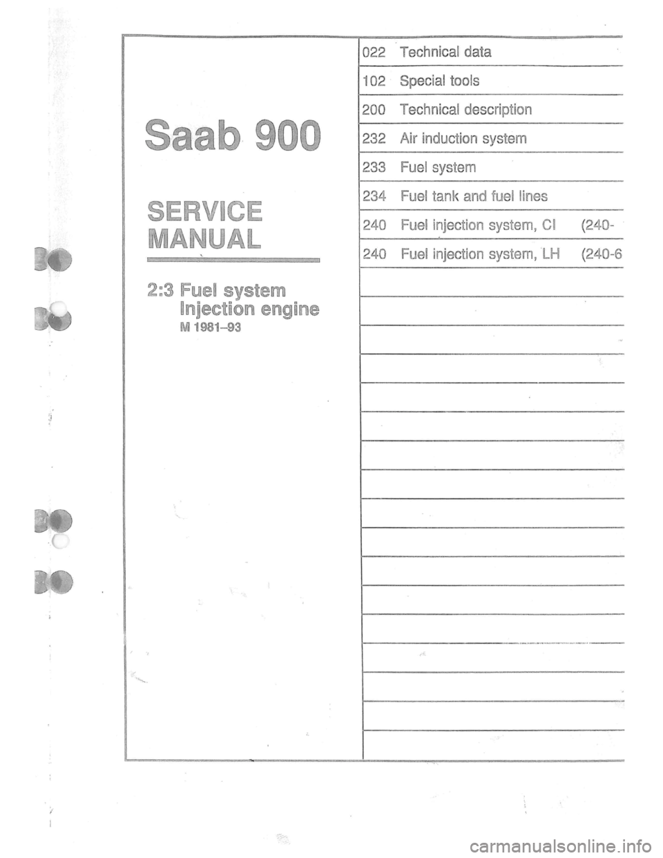 SAAB 900 1981 Service Manual Downloaded from www.Manualslib.com manuals search engine SAAB 900 1981 Service Manual Downloaded from www.Manualslib.com manuals search engine
