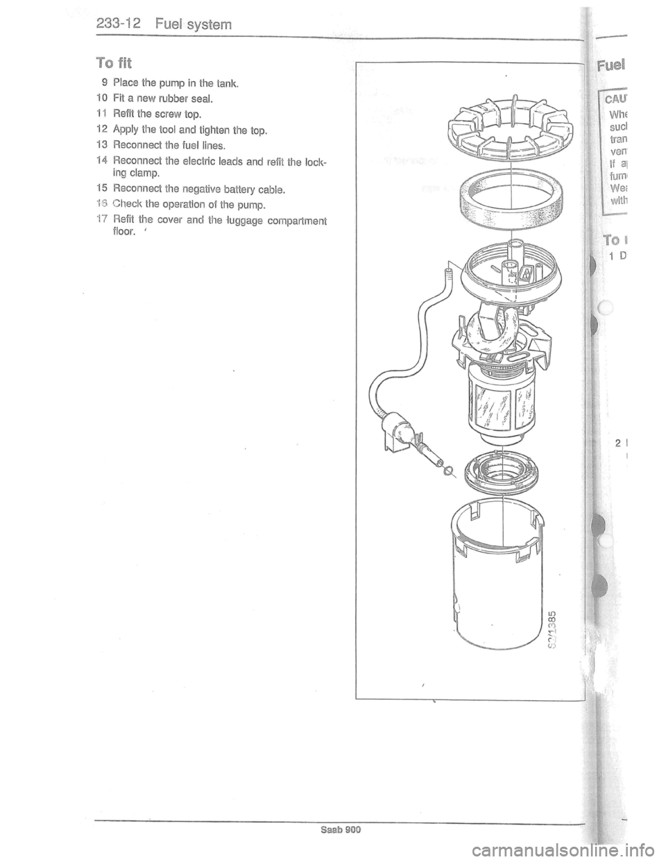 SAAB 900 1981 Owners Manual Downloaded from www.Manualslib.com manuals search engine   
