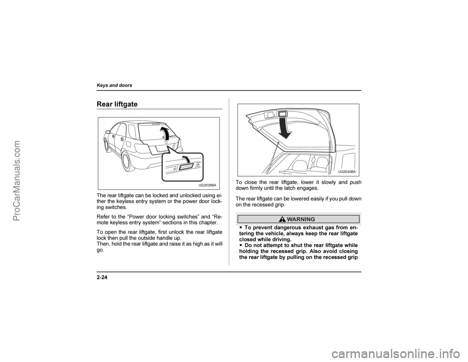 SAAB 9-2X 2005  Owners Manual )�	
	


.	


	!

		
		


!
		
8

   $
 
