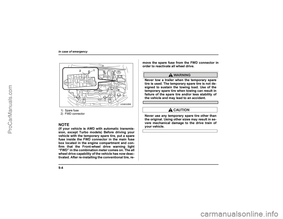 SAAB 9-2X 2005  Owners Manual �	

	


� 
 


& 	   +,   	 
! -
 	. * /  	
   