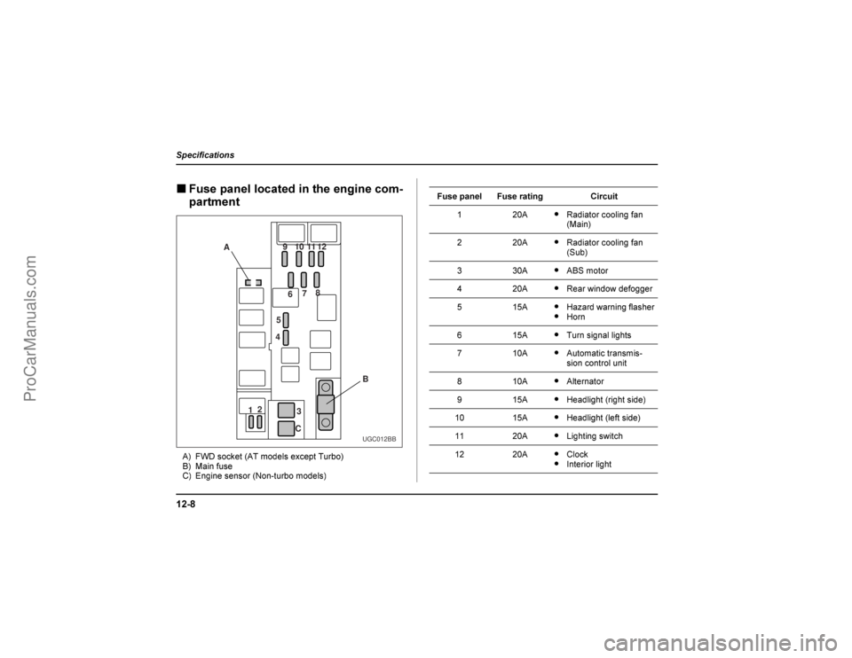 SAAB 9-2X 2005  Owners Manual 4�	

	

1!



"




 -$#,


C

 
8 	�@


5 1&�

=
 

A
12
3
CB 45678 9101112
UGC0