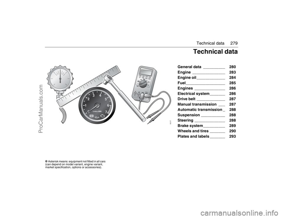 SAAB 9-3 2007 Owners Manual 279 Technical data
General data __________ 280
Engine _______________ 283
Engine oil _____________ 284
Fuel__________________ 285
Engines ______________ 286
Electrical system_______ 286
Drive be SAAB 9-3 2007 Owners Manual 279 Technical data
General data __________ 280
Engine _______________ 283
Engine oil _____________ 284
Fuel__________________ 285
Engines ______________ 286
Electrical system_______ 286
Drive be