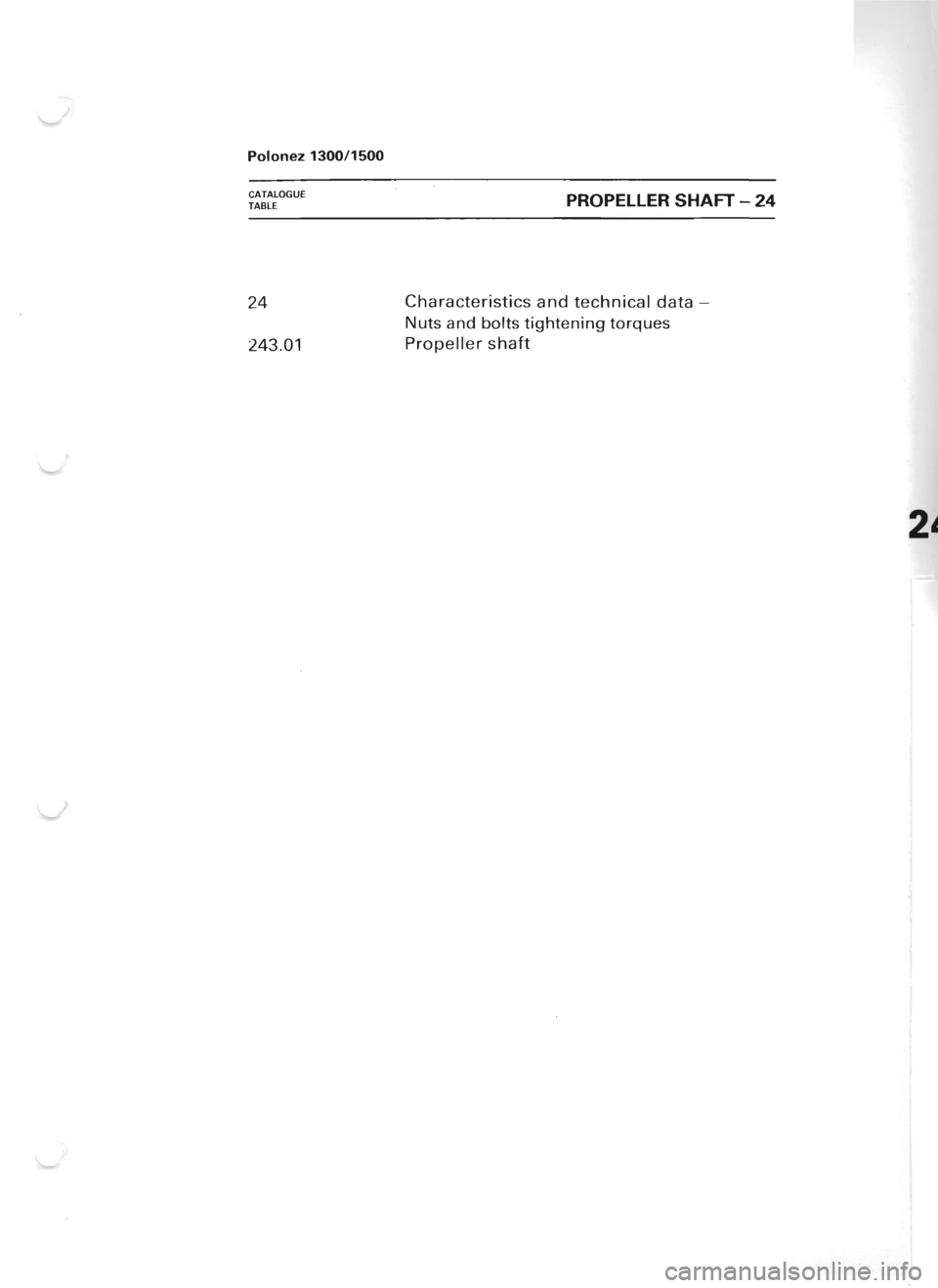 POLONEZ FSO 1300 1978 Repair Manual POLONEZ FSO 1300 1978 Repair Manual