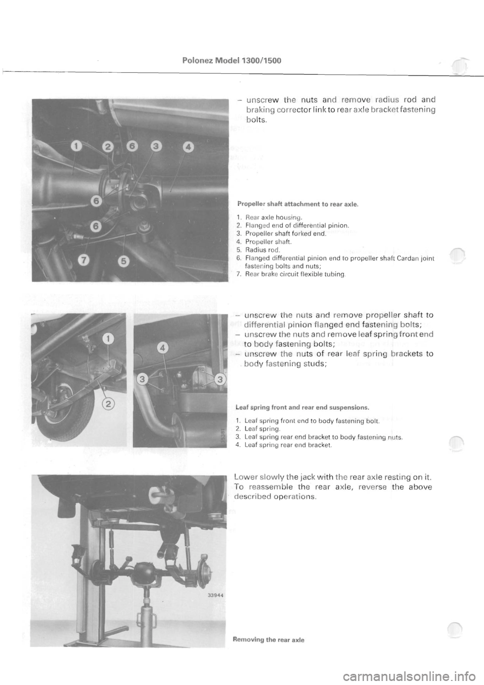 POLONEZ FSO 1300 1978 Repair Manual POLONEZ FSO 1300 1978 Repair Manual