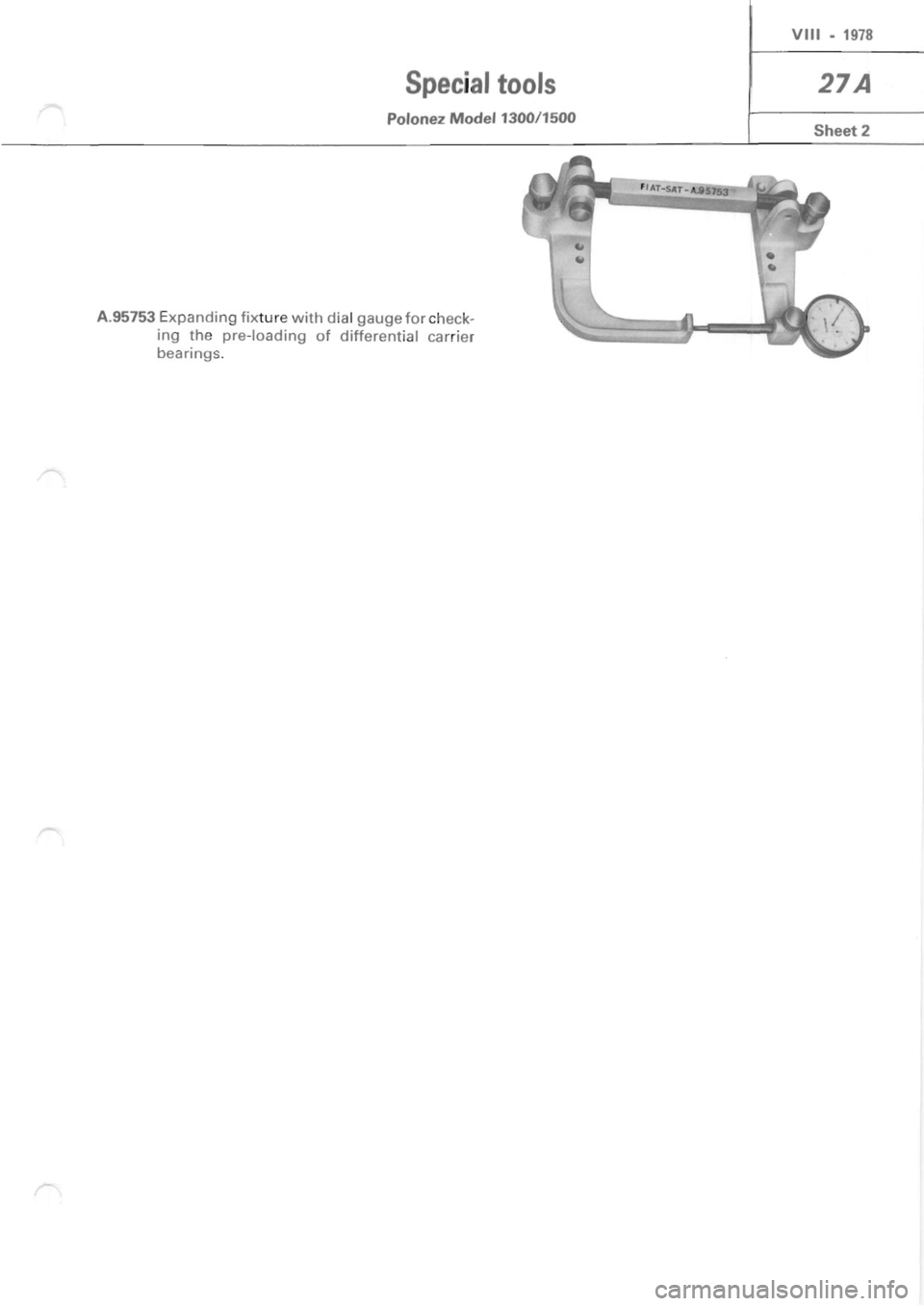 POLONEZ FSO 1300 1978 Repair Manual POLONEZ FSO 1300 1978 Repair Manual