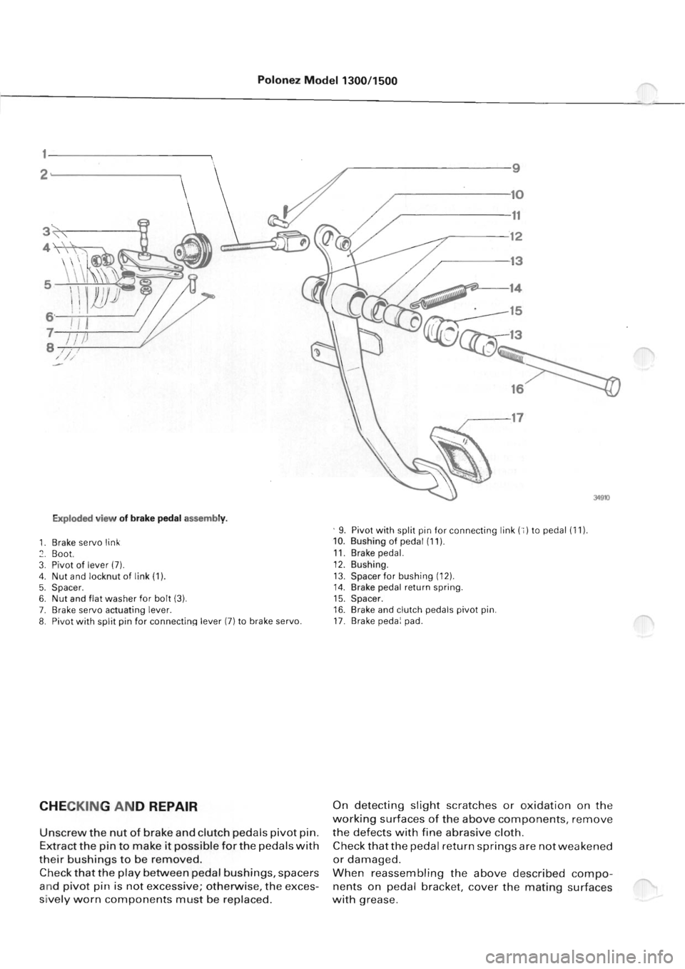 POLONEZ FSO 1300 1978  Repair Manual 