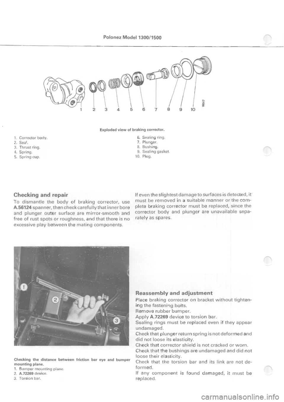 POLONEZ FSO 1300 1978  Repair Manual 