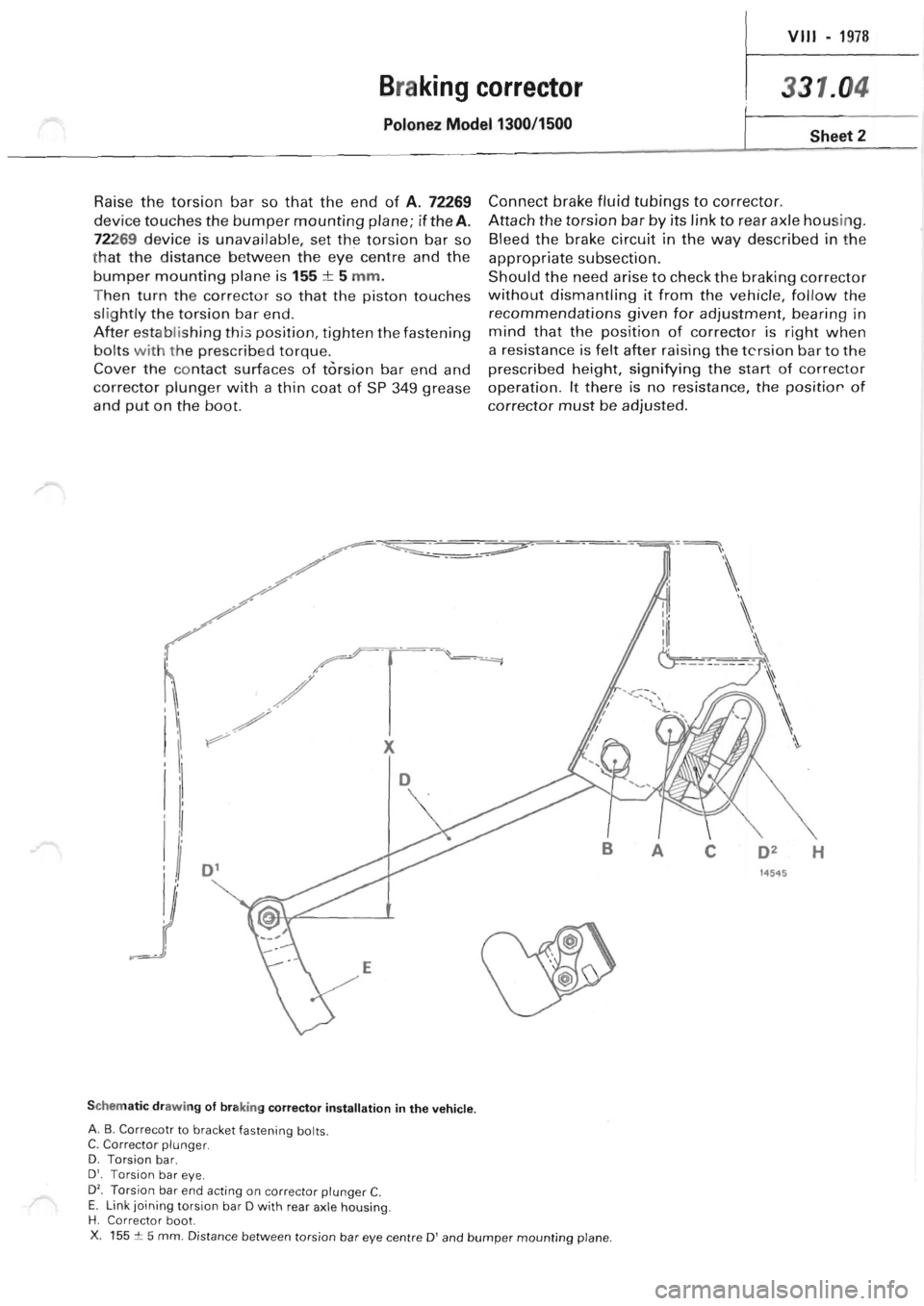 POLONEZ FSO 1300 1978  Repair Manual 