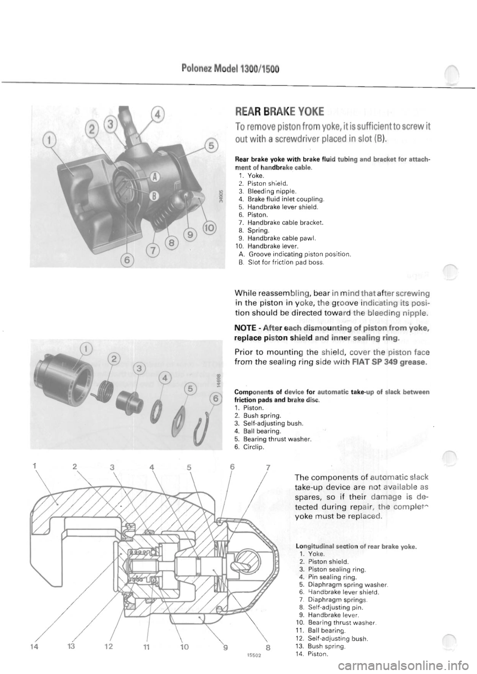 POLONEZ FSO 1300 1978  Repair Manual 