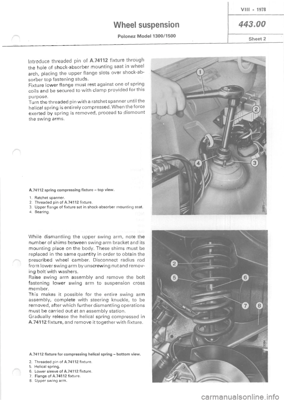 POLONEZ FSO 1300 1978  Repair Manual 