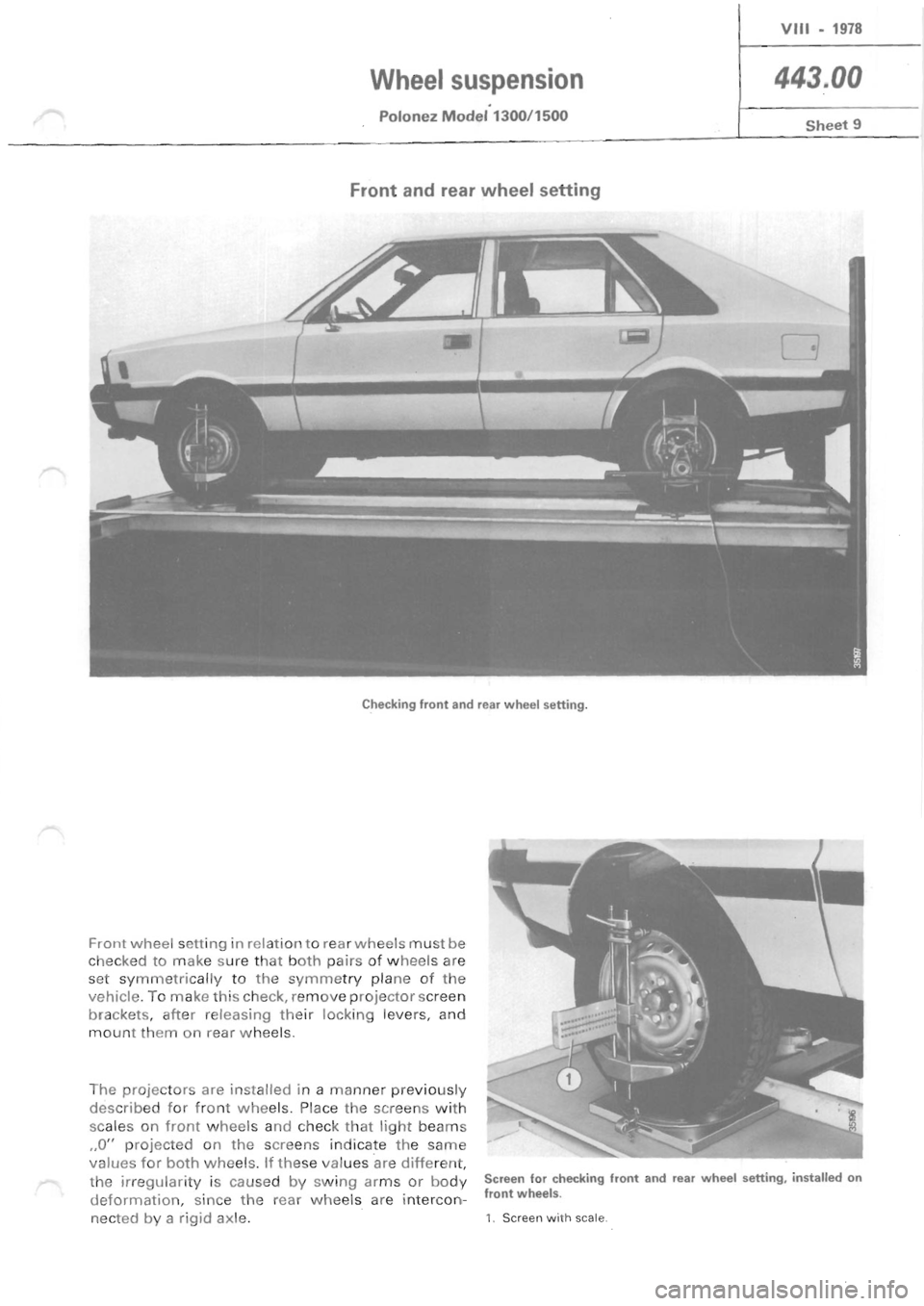 POLONEZ FSO 1300 1978 Repair Manual POLONEZ FSO 1300 1978 Repair Manual