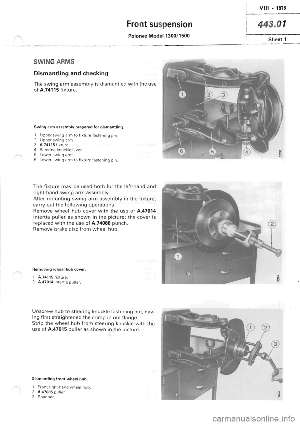 POLONEZ FSO 1300 1978 Repair Manual POLONEZ FSO 1300 1978 Repair Manual