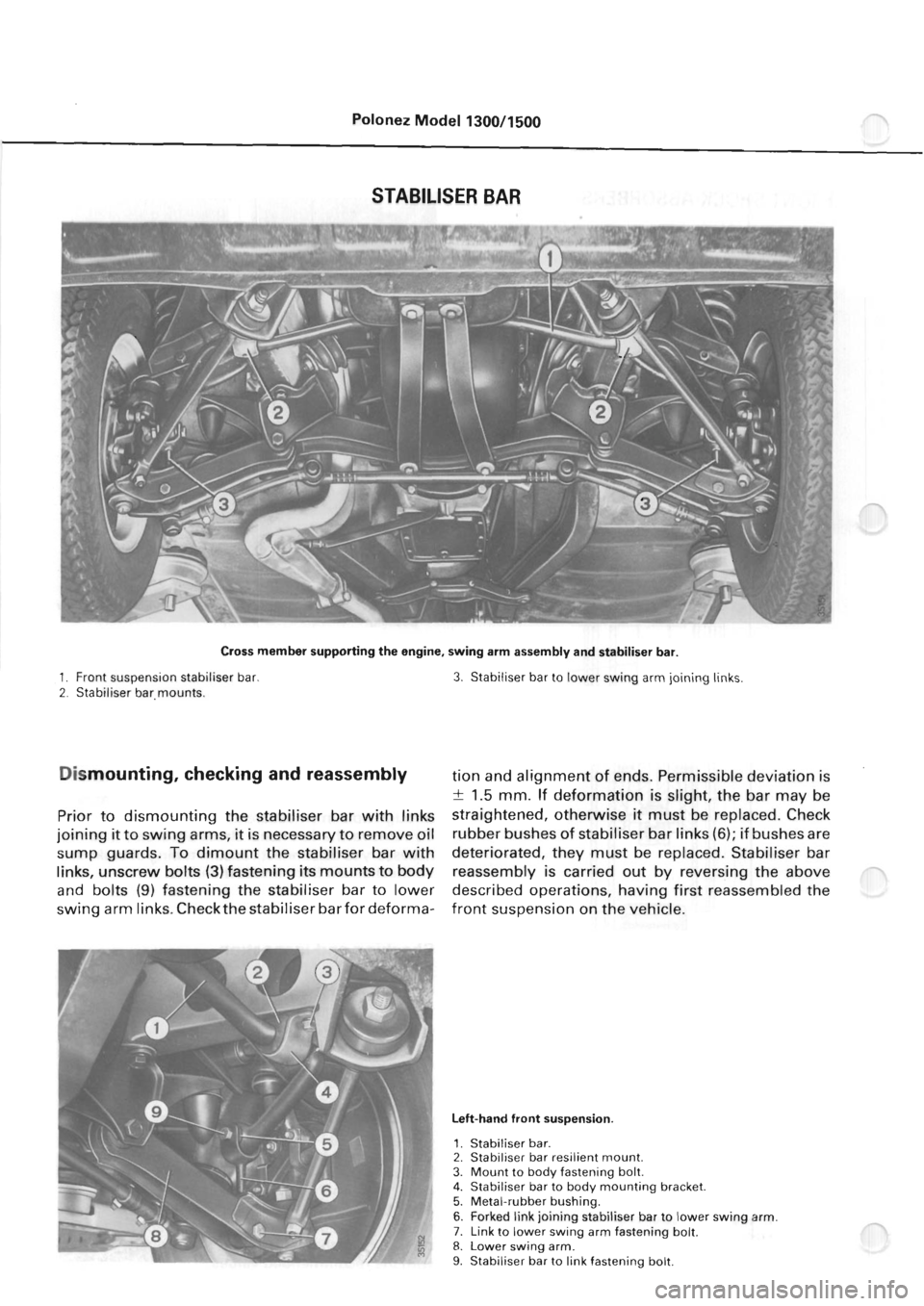 POLONEZ FSO 1300 1978  Repair Manual 