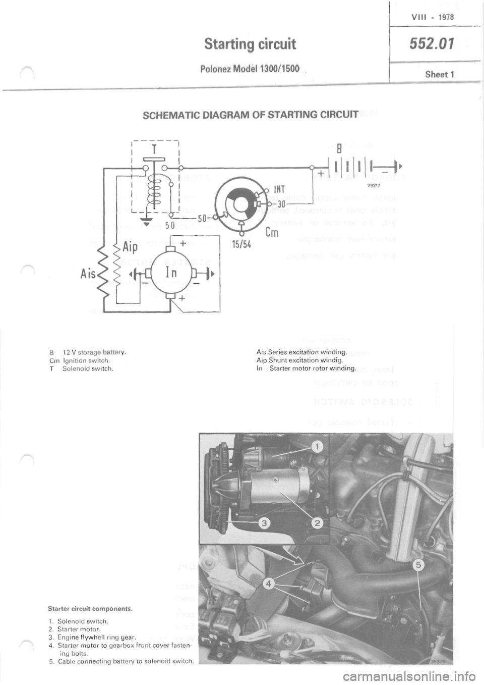 POLONEZ FSO 1300 1978  Repair Manual 
