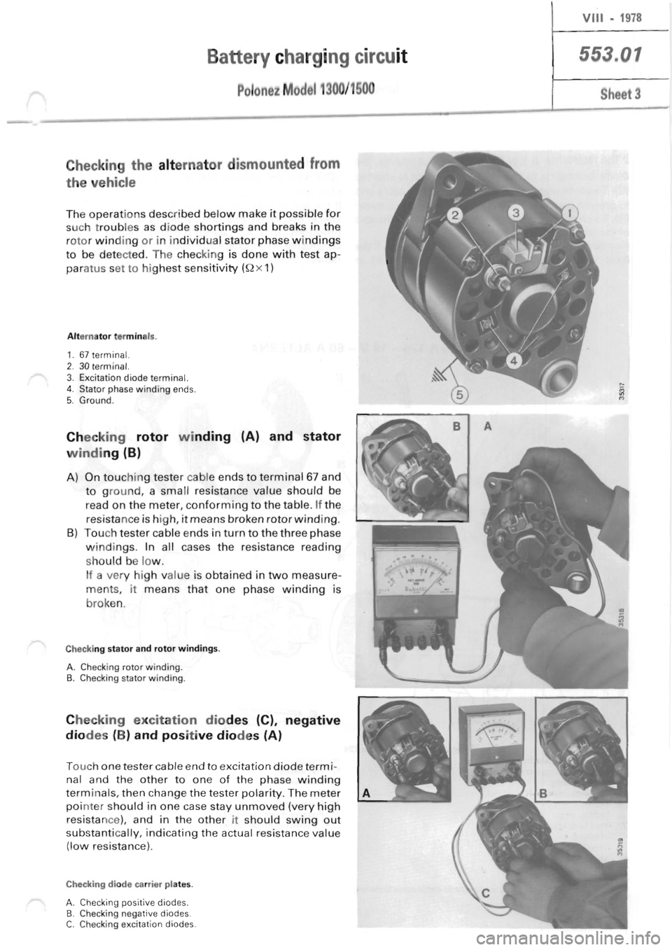 POLONEZ FSO 1300 1978  Repair Manual 
