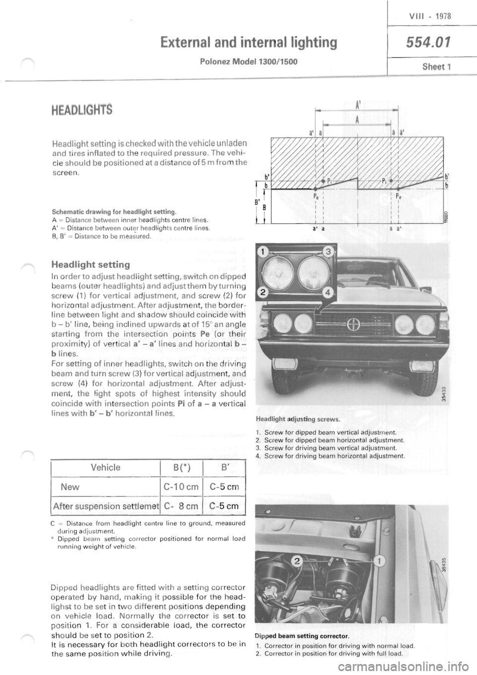 POLONEZ FSO 1300 1978  Repair Manual 