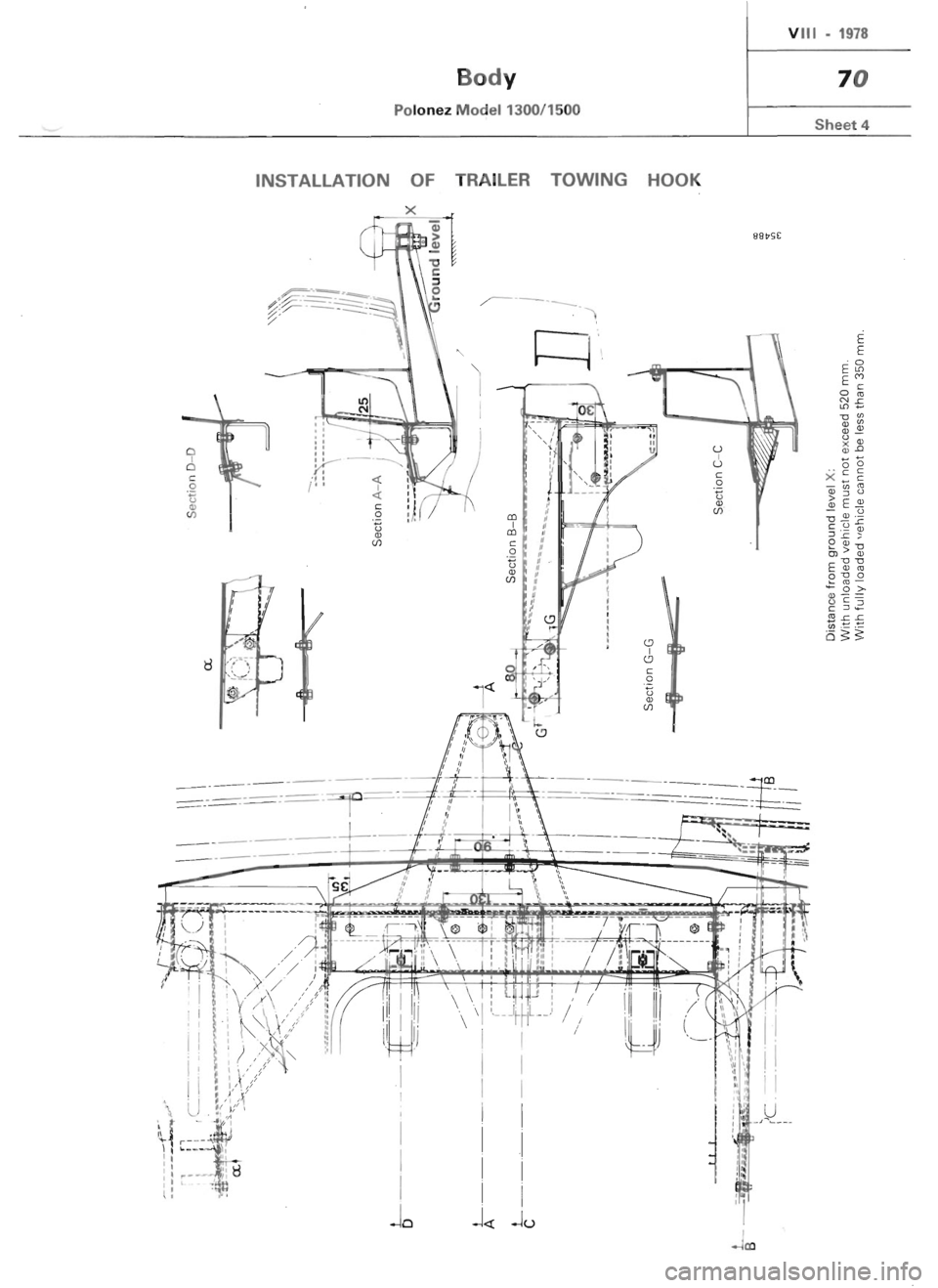 POLONEZ FSO 1300 1978  Repair Manual 