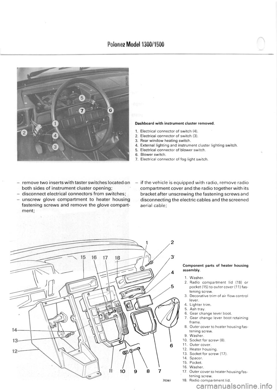 POLONEZ FSO 1300 1978  Repair Manual 