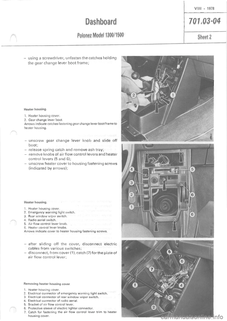 POLONEZ FSO 1300 1978  Repair Manual 